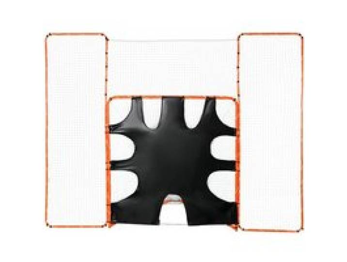 VEVOR 3-IN-1-Lacrosse-Tor mit Rücklaufsperre und Zielscheibe, 12' x 9' Lacrosse-Netz, Hinterhof-Lacrosse-Rebounder-Ausrüstung mit Stahlrahmen, schnell und einfach aufzubauendes Trainingsnetz, perfekt