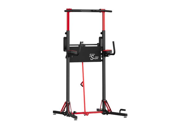 Kraftstation Power Tower klappbar 223 cm schwarz/rot