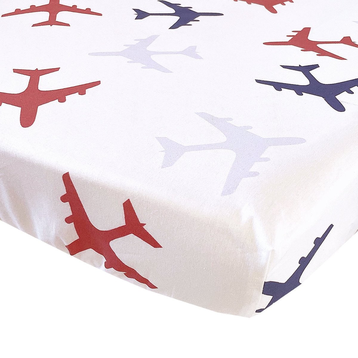 BINK Bedding Hoeslaken Planes Blauw voor 1 persoonsbed 90 x 200 cm