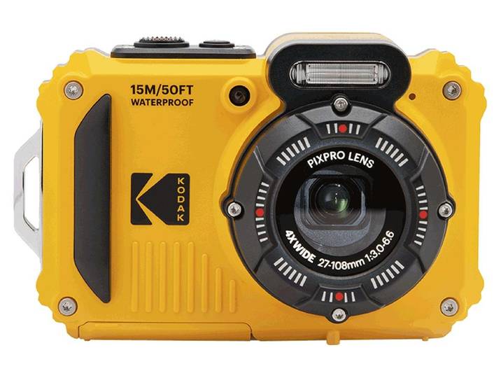 KODAK Outdoor-Kamera PixPro WPZ2 Gelb , gelb, B:9,5cm H:6,3cm T:2,5cm, Fotokameras, Outdoor-Kamera