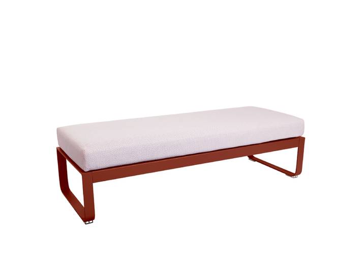 FERMOB BELLEVIE 2-Sitzer-Polsterhocker mit Sitzfläche aus
