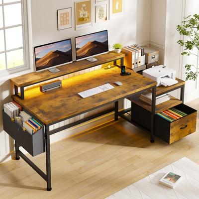 No Long Desk with Stand Monitor