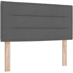 vidaXL, Boxspringbett, Boxspringbett mit Matratze Dunkelgrau 80 x 200 cm Stoff (80 x 200 cm)