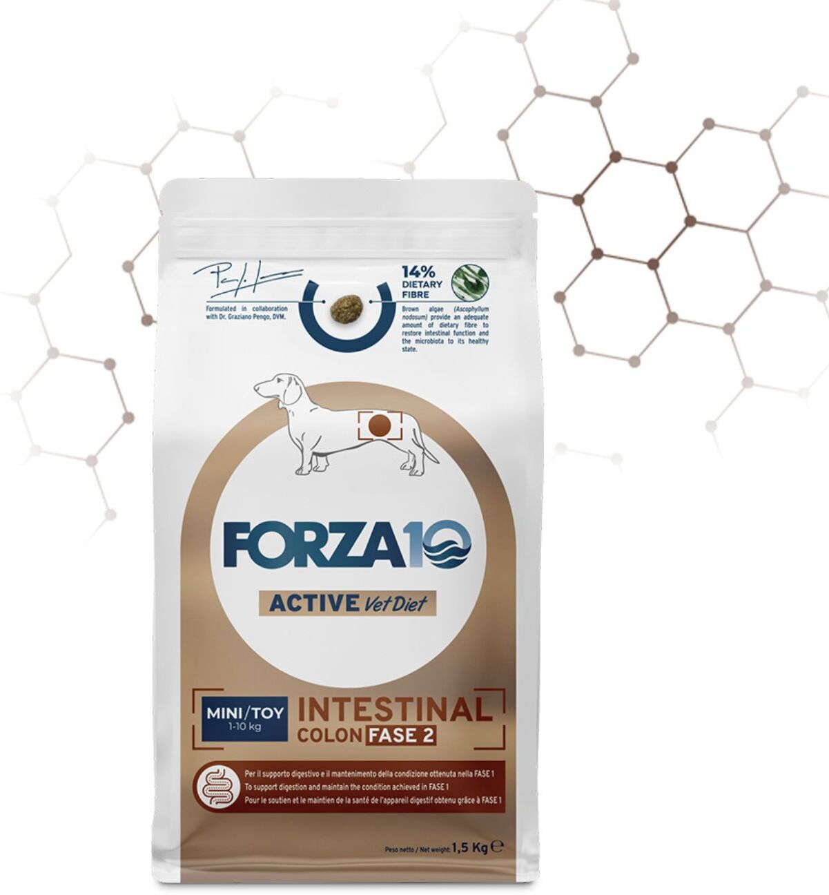 Forza10 Forza 10 Intestinal Colon Fase 2 Mini e Toy Pesce per Cani Adulti 1,5 Kg