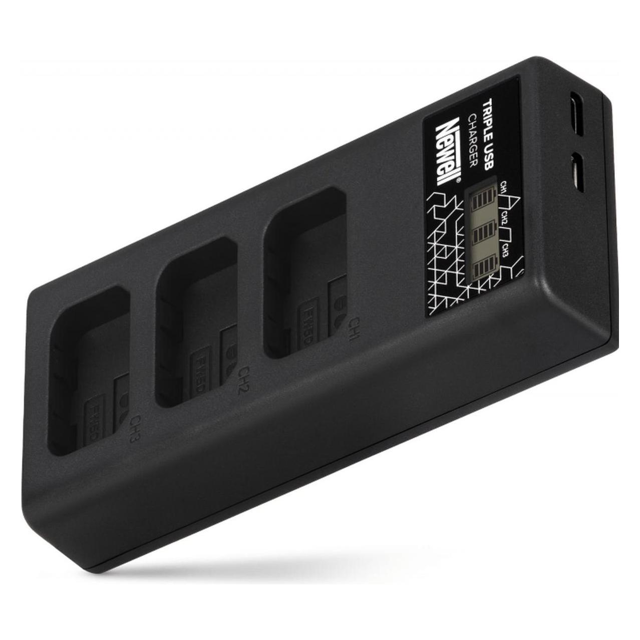 Newell Ładowarka do aparatu Ładowarka trzykanałowa CD-USB-C do akumulatorów NP-FW50 do Sony (Kamera Akku Ladegerät) (OTHER)