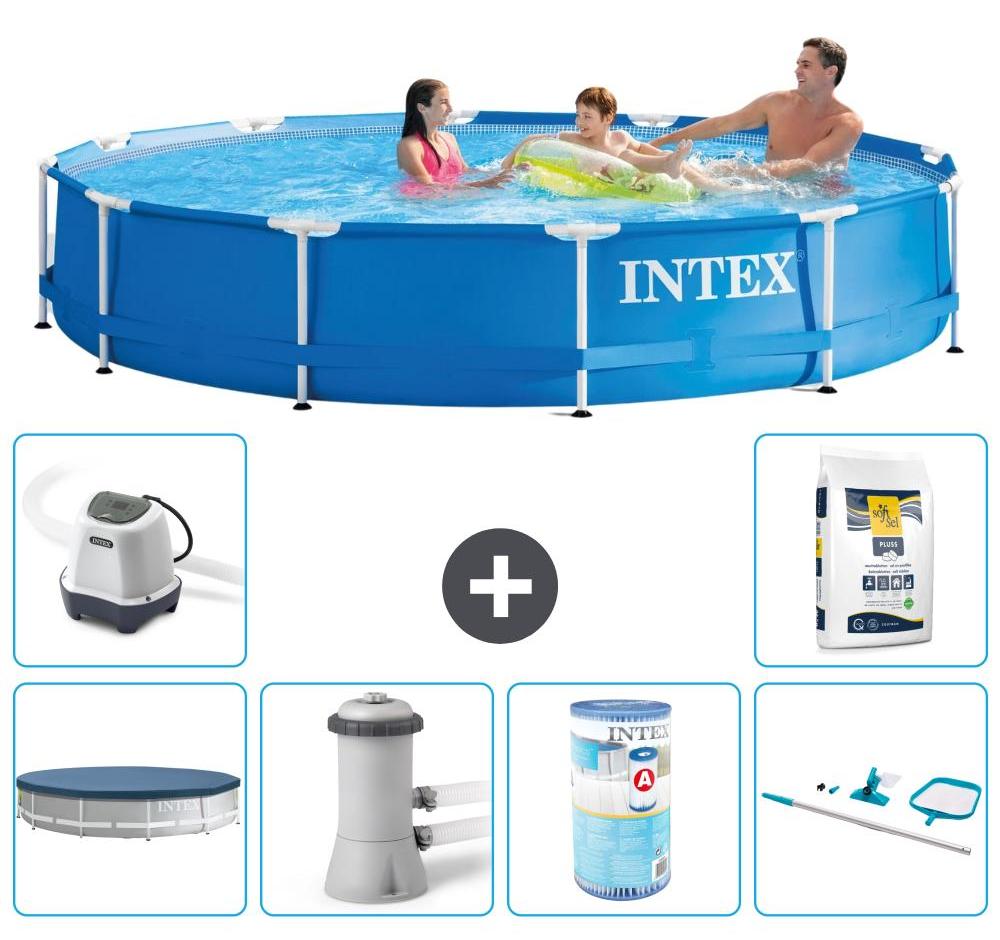 Frame Pool Rund - 366x76 cm - 7-teilig S31567