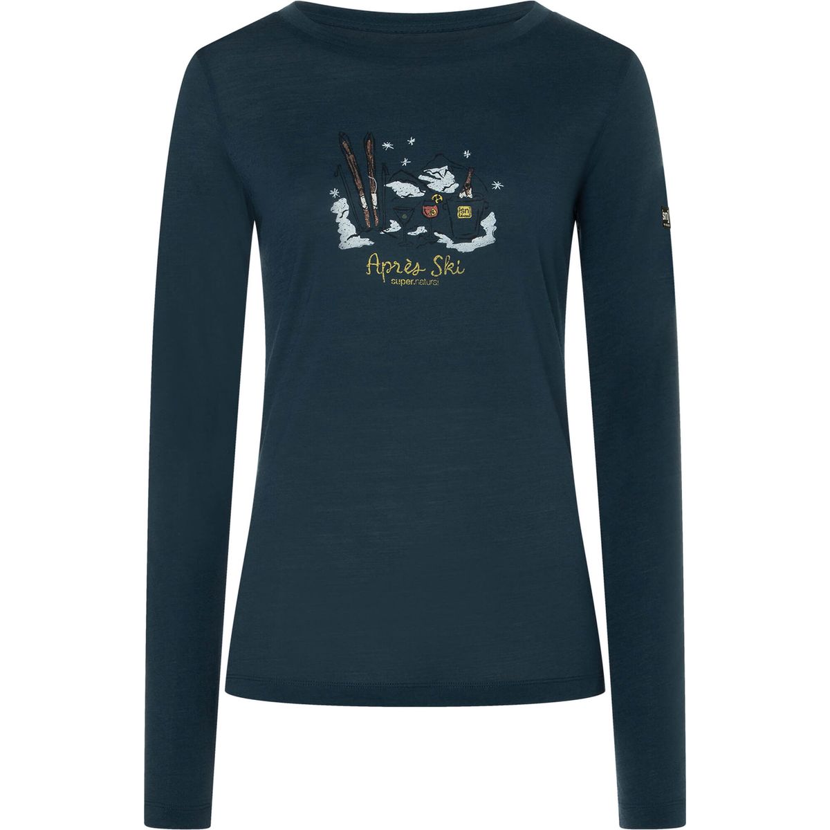 Super.Natural W Apres Ski LS blueberry/various (W55) XS SNWP04110W55XS