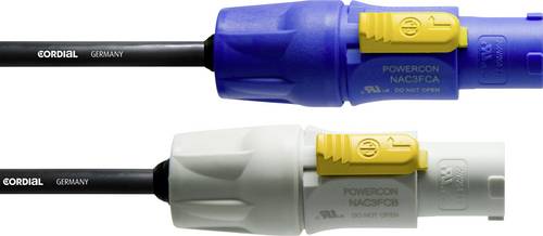 Cordial CFCA 5 FCB Strom Anschlusskabel [1x PowerCon-Stecker - 1x PowerCon-Stecker] 5m Blau, Weiß