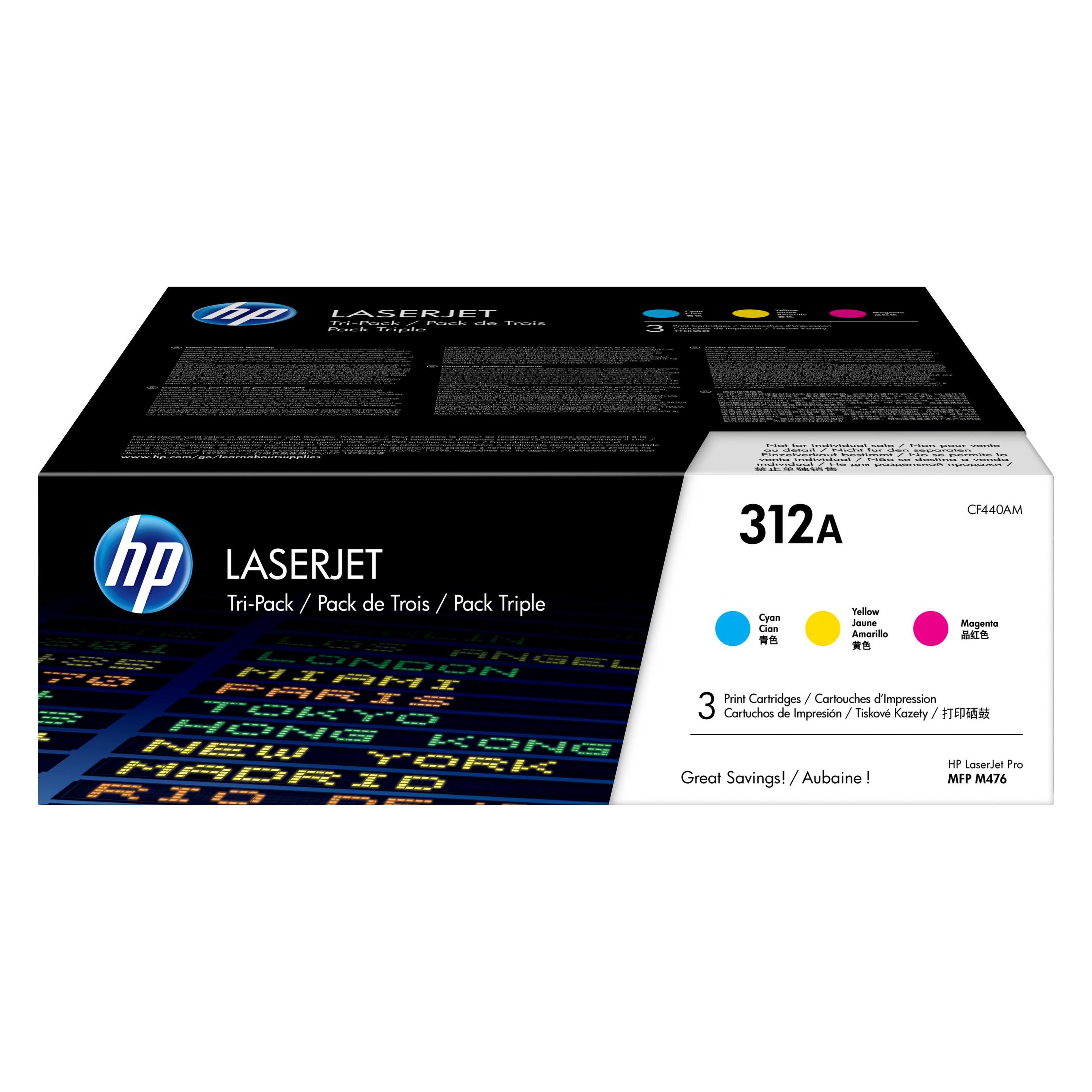 HP 312A 3-pack CYM (C, M, Y) (CF440AM)