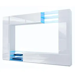 WOHNWAND Mirage Front in Weiß Hochglanz