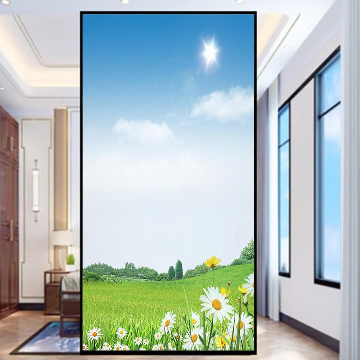 Wit Privacy Raamfolie - Decoratief Glasfolie met Statische Hechting - 70 x 120 cm