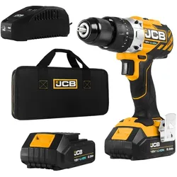 JCB Akku Schlagbohrschrauber 18V inkl. 2x 2,0 Ah Akkus Ladegerät und Tasche