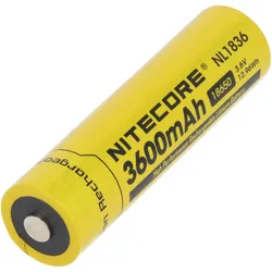 Nitecore, Taschenlampe Zubehör, Li-Ion Akku Typ 18650 mit 3600mAh NL1836 mit Schutzschaltung, 69,8mm x 18,6mm