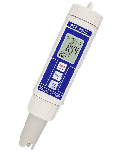 PCE Instruments Aquarium pH-Messer PCE-PH 22|inkl. automatische Temperaturkompensation (ATC)|wasserdicht|0..+80°C