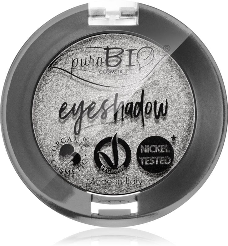 puroBIO Cosmetics Compact Eyeshadows eyeshadow shade 23 Silver 2,5 g