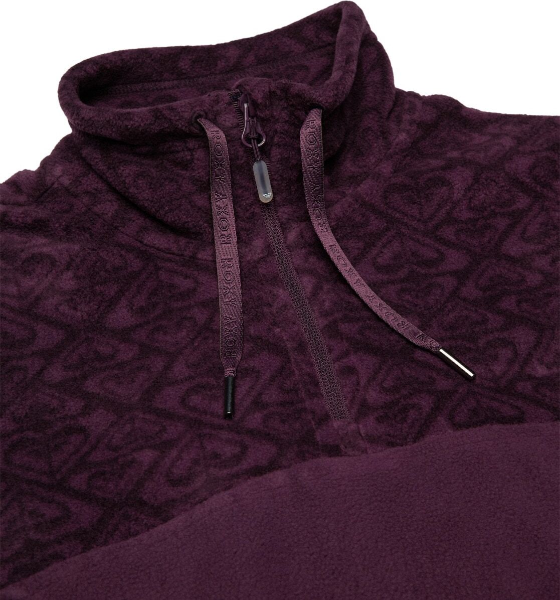 Pullunder ROXY "Sayna Half Zip", Damen, Gr. S, lila (schwarzberry wine), Obermaterial: 100% Polyester., Pullover Pullunder