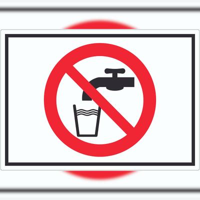 HB-Druck Kein Trinkwasser Symbol Aufkleber Nicht Trinken A2 (420x594mm)