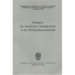 Probleme des räumlichen Gleichgewichts in der Wirtschaftswissenschaft., Fachbücher