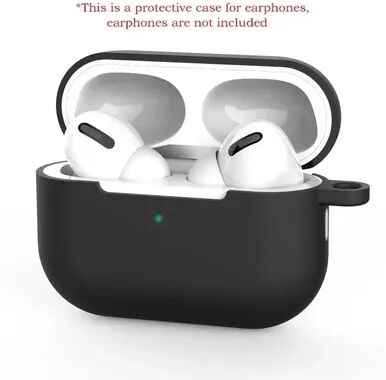 Cozy Casa Charm Soft Silicone AirPods Pro Protective Case Solid Color Cover mysterious Black