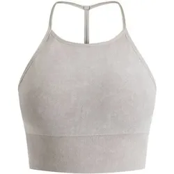SMILODOX Tank Top Vera Batik, Größe L in Braun Braun