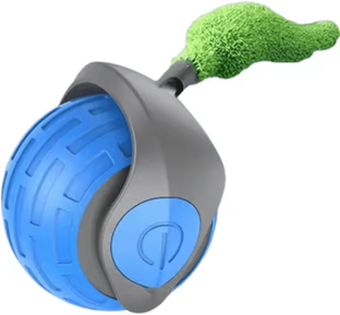 Inspire Curations SpeedyTail 2.0 Motion Activated Rolling Cat Toy Ball blue
