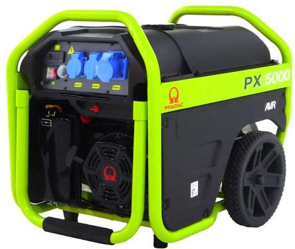 Pramac PX 5000 - Generatore di corrente carrellato con AVR e avv. elettrico 3.8 kW - Continua 3.5 kW Monofase