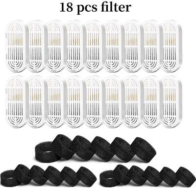 Inspired Living PetPure Replacement Filter Set For Cat Water Fountains 18pcs Filter