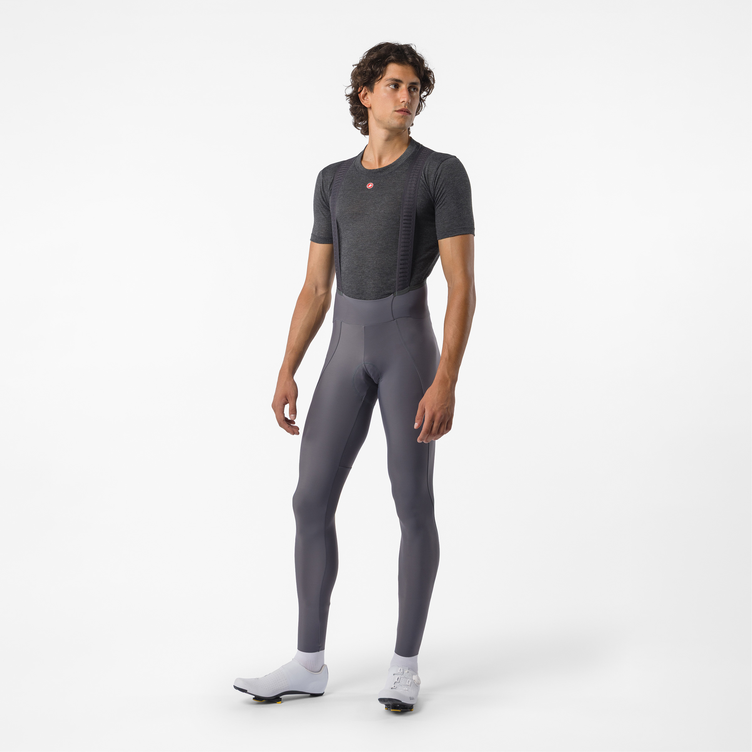 Castelli Espresso 2 Bib lang Herren Fahrradhose grau Größe M Rennrad | Gravel