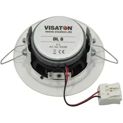 Visaton Deckenlautsprecher DL 8, 8 Ohm, Lautsprecher Bauteile, Weiss