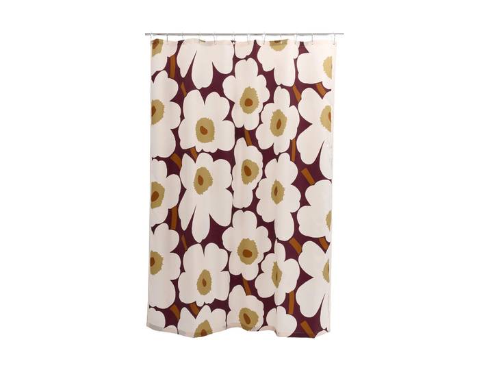 Marimekko Rideau de douche Unikko Plum-pink-elmwood-toffee
