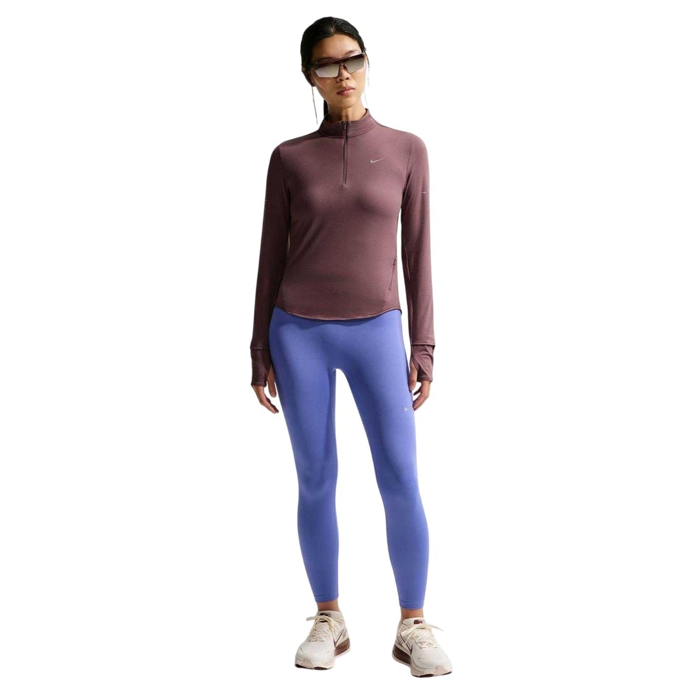 Nike - "Swift" Oberteil für Damen, mit kurzem Reißverschluss, Laufen (Tätowierung)