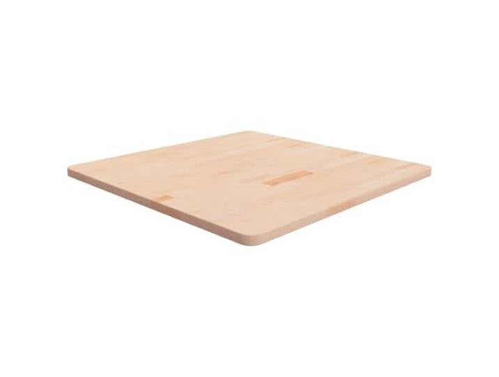 POUFGDR Quadratische Tischplatte, 80 x 80 x 2,5 cm, Eiche massiv Unbehandeltes Holz, natürliche Oberfläche, vielseitig für Restaurant, Café, Couchtisch oder Bar