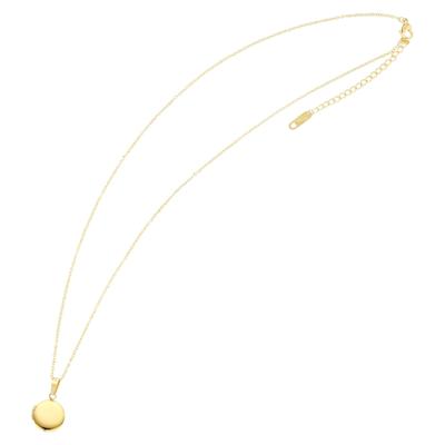 Kette ohne Anhänger ADELIA´S "Halskette mit Anhänger – Medaillon aus Edelstahl", gold, Halsketten, Damen, 48cm, Edelstahl, Schöne Geschenkidee zum Jubiläum