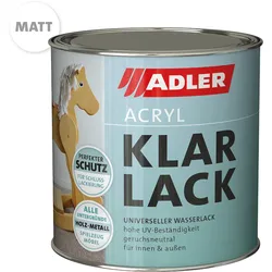 Bautenlacke Aqua Acryl-Klarlack Matt 375ml 300405025337