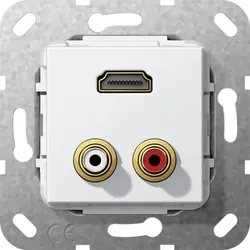Gira 567403 C-Audio HDMI K-Peitsche Einsatz Reinweiß