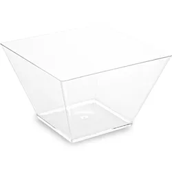 Fingerfood-Becher (PS) eckig glasklar 110 x 110 x 70 mm 500ml