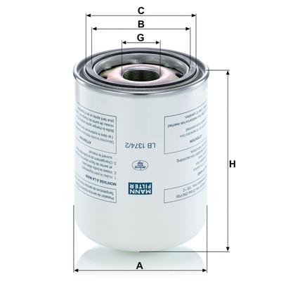 MANN-FILTER Filter, Drucklufttechnik LB 1374/2
