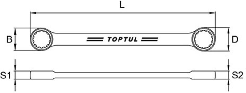 Ringschlüssel TOPTUL AABM2123