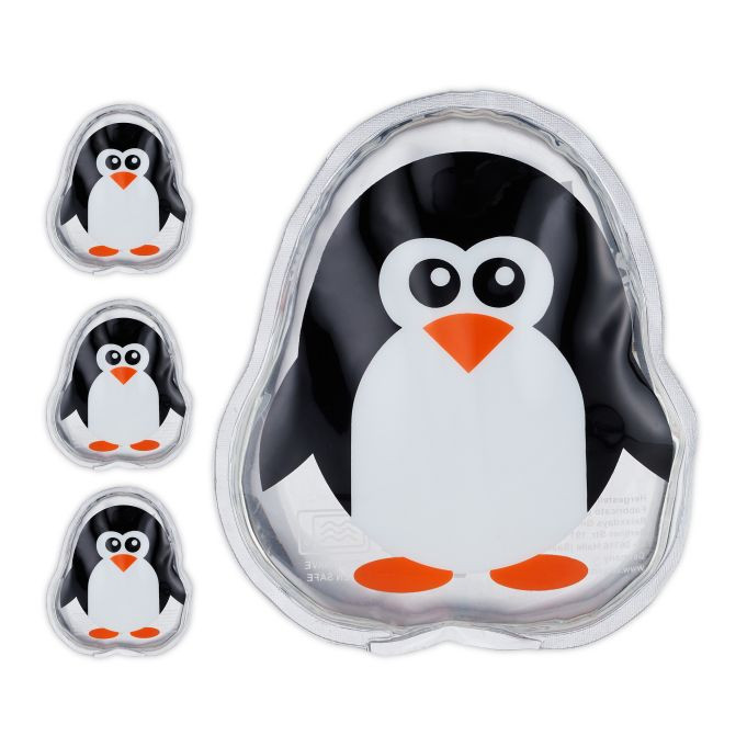 Relaxdays Hot-cold pack set voor kinderen, 4 stuks, multicolor