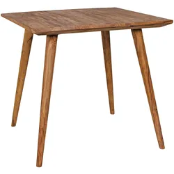 ESSZIMMERTISCH – Massivholz Braun 80x80x76 cm Retro Landhausstil
