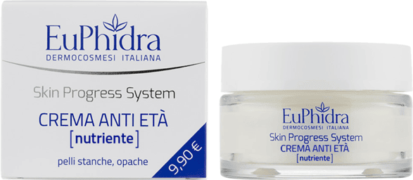 EuPhidra Skin Crema Viso Nutriente Anti-Age per Pelli Secche ed Inaridite 40 ml