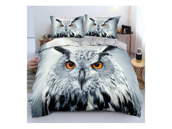 LuxusKollektion Kinderbettwäsche Bettwäsche 200x220cm Kinder Eule 3D Mikrofaser