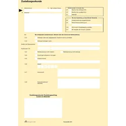 RNK Zustellungsurkunde für Postzustellung Packung mit 100 Stück