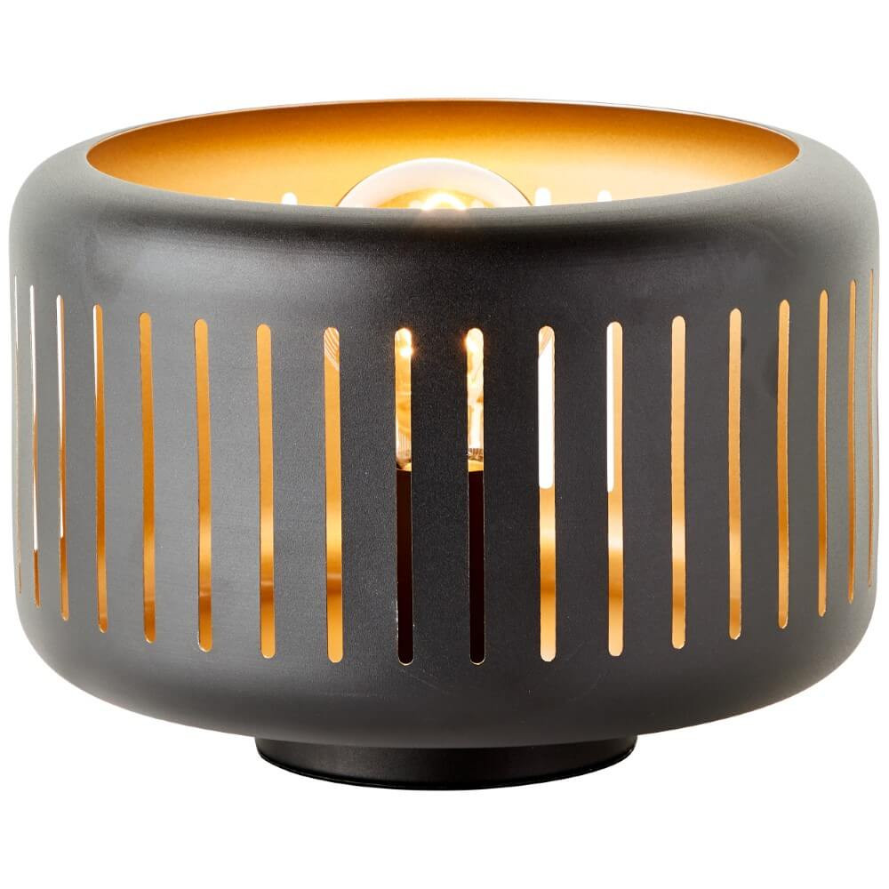 Brilliant Tyas tafellamp - Zwart - Modern metaal