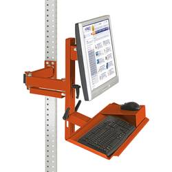 Manuflex ZB3627.2001 Ergonomie Monitorträger für UNIVERSAL und PROFI mit Tastatur- und Mausfläche, VESA-Adapter 75 mm