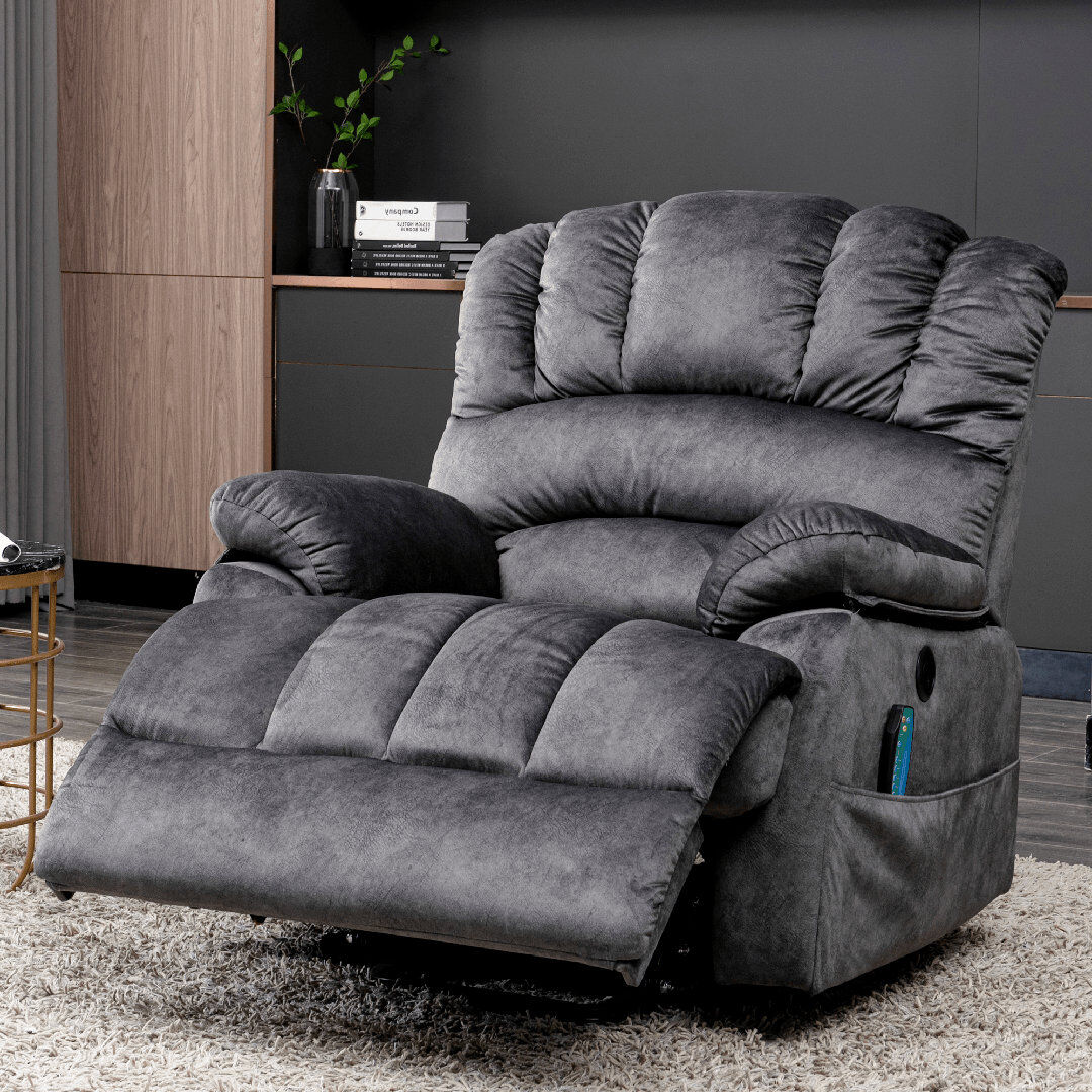 Rosalind Wheeler Aatif 103cm Wide Lift Assist Zero Gravity Recliner Grey 106cm H X 103cm W X 100cm D