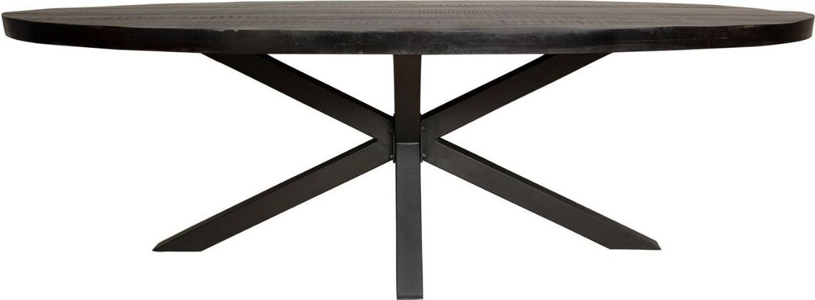 StarFurn Eettafel Denver Ovaal Zwart 180 cm