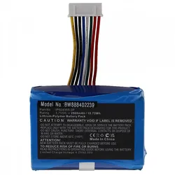 Akku für Castles V3, VEGA3000-3G, Dejavoo Z9 Blue, Z9 v3, wie  IP604355-2P, Li-Polymer, 3,7V, 2,9Ah
