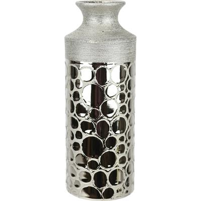 Tischvase I.GE.A. "Vase aus Keramik", beige (champagner), B:10cm H:27cm, Keramik, Vasen, Keramikvase Blumenvase Zylindrisch Blumen Dekovase Deko Hochzeitsdeko