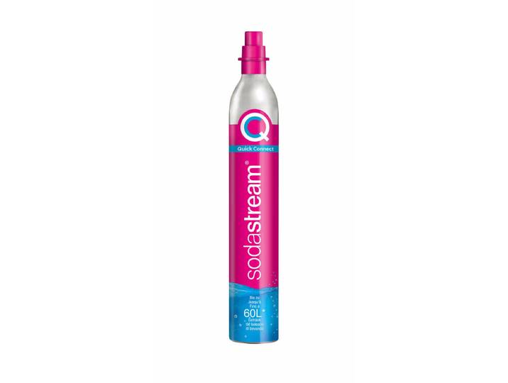 Sodastream Kohlensäure Zylinder 60 l CQC Zylinder+Füllung Co2 – Kohlensäure Zylinder für Wassersprudler – pink